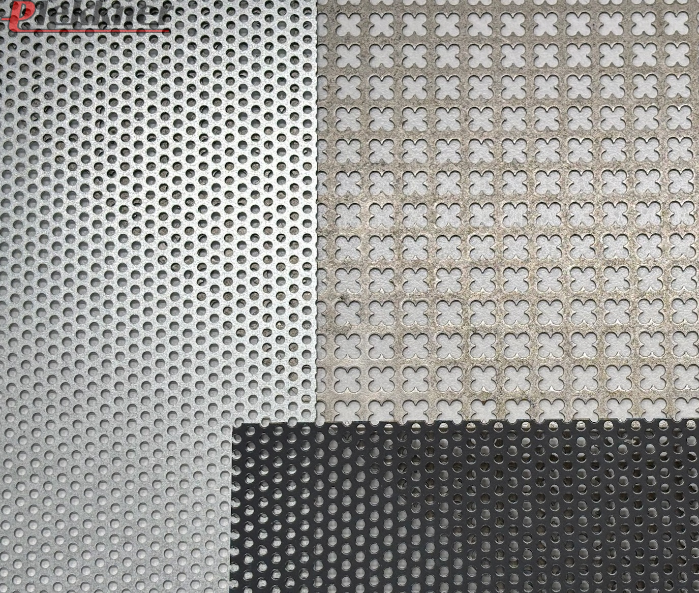 Perforeeritud metallplaat ümarate avadega, sobib ventilatsiooni-, fassaadi- ja akustikalahendusteks.